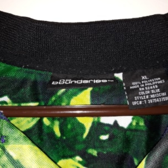 NO BOUNDARIES 100% POLYESTER TROPICAL shirt - Picture 5 of 8